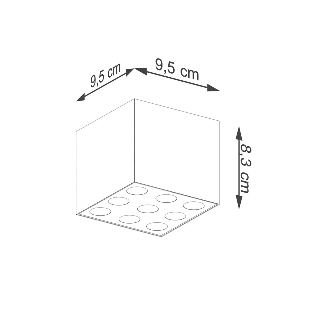Spot soffitto quadrato nero LED 16W MONARO PU.1211