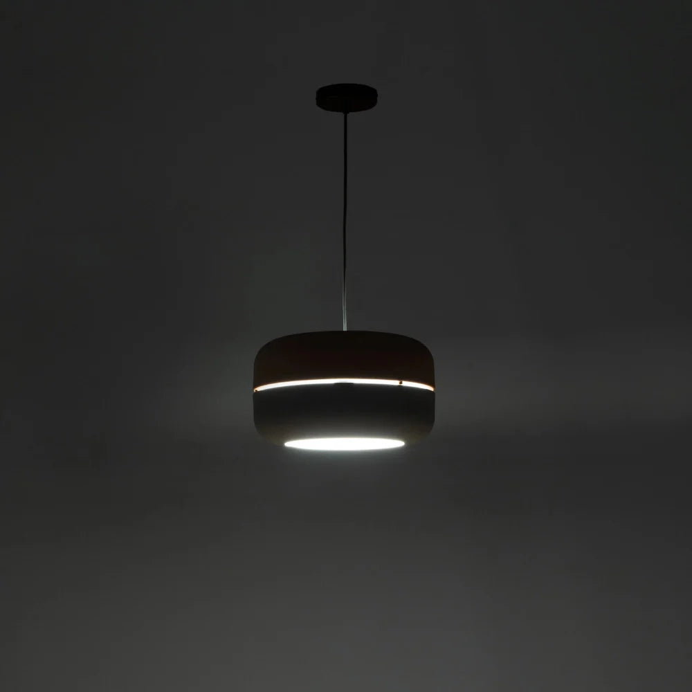 Lampada a sospensione Luminosa in metallo rosa e grigio | Duzzle