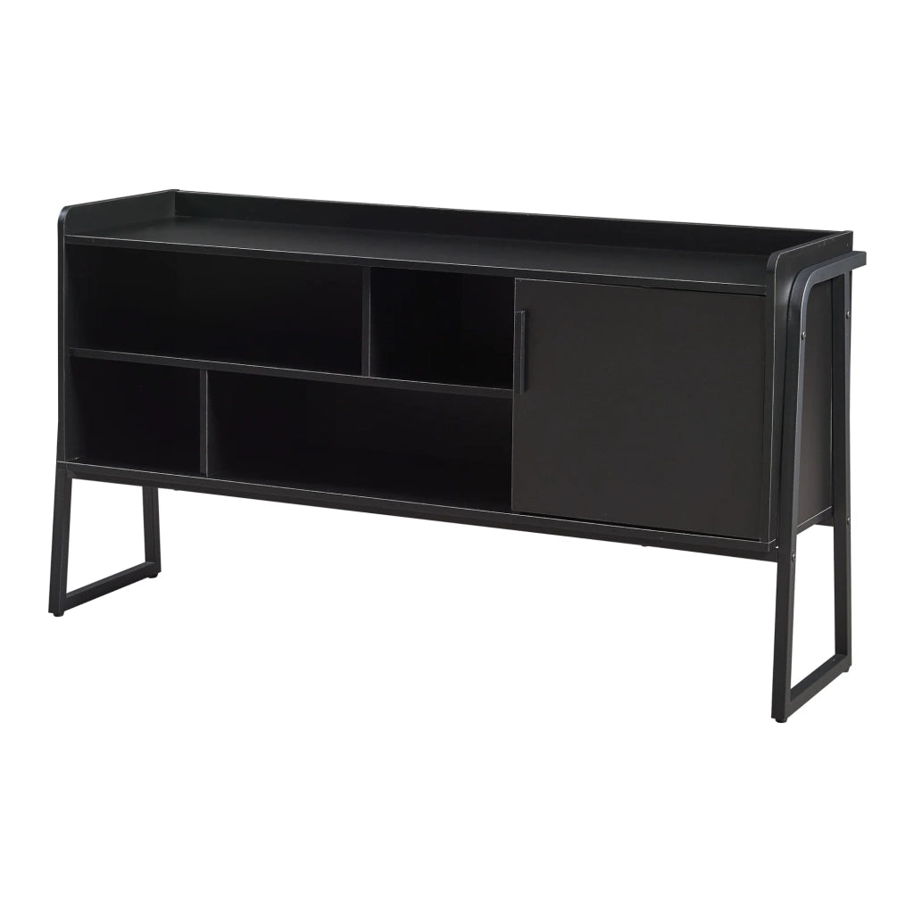 Set di 2 mobili con scrivania e mobile TV nero 03_0009363