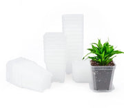 Set di vasi per semi - 24 pezzi - vasi mini quadrati - plastici - 7 cm