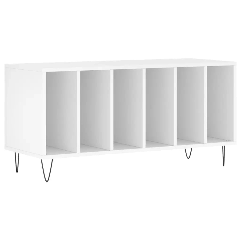 Mobile Porta Dischi Bianco 100x38x48 cm in Legno Multistrato 831748