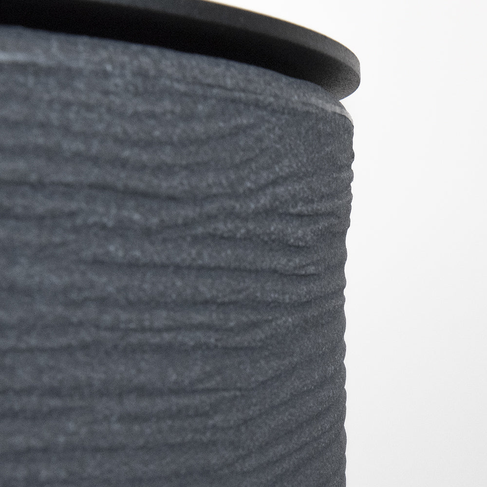 Camino a Bioetanolo Braciere da Pavimento Ø35xh55 cm per Interno ed Esterno Raffaello Ghisa Grigio