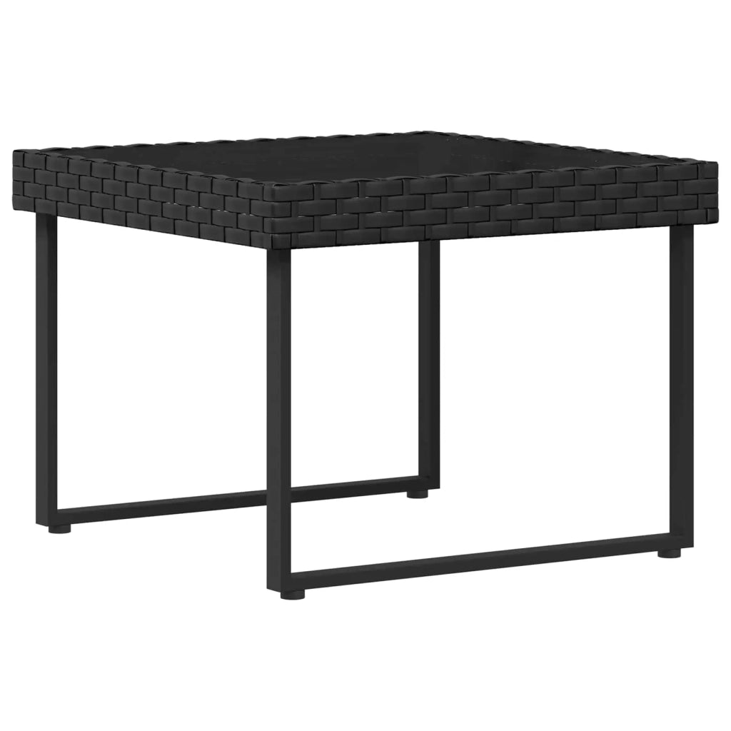 Set Divano da Giardino con cuscino 2 pcs Nero e Crema