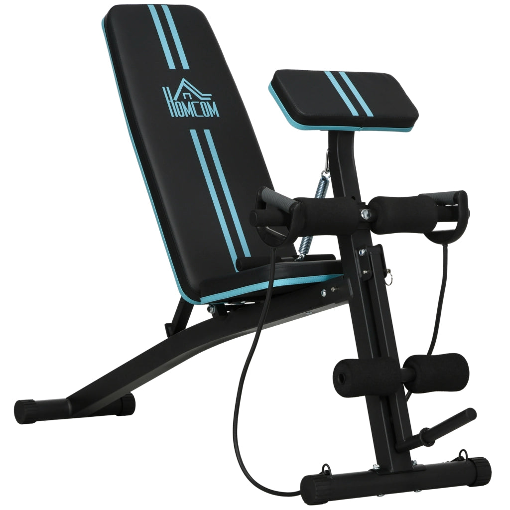 Panca da allenamento pieghevole con schienale regolabile ¨C zephmum ¨C Blu