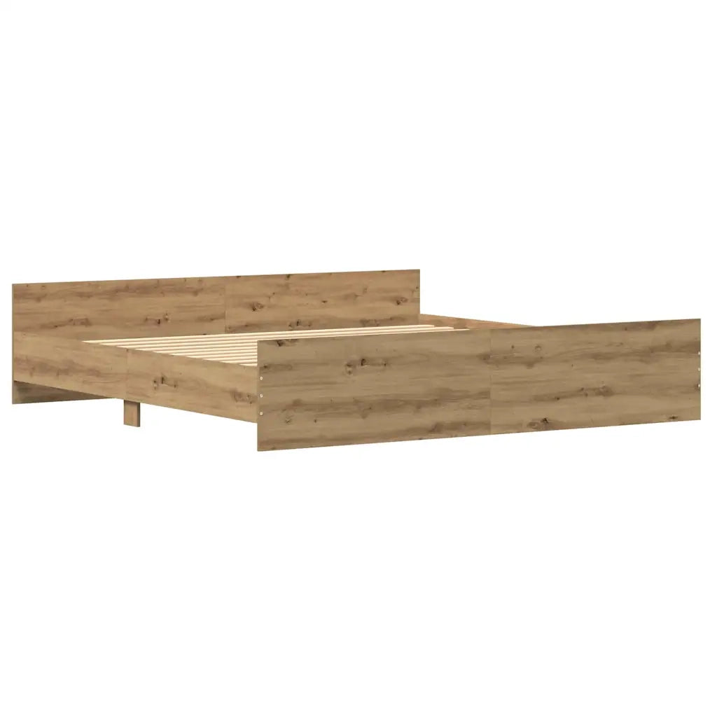 Struttura del letto Rovere artigianale 203 x 203 x 50 cm 3329304
