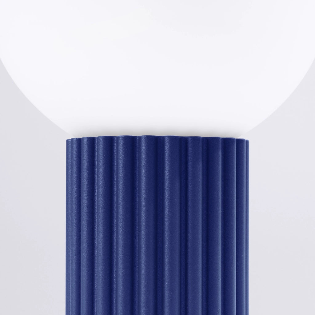 Lampada tavolo SFERA Pure Lume blu globo bianco G9 8W