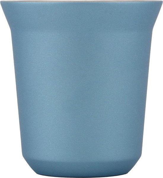 Caffè in doppia parete isolata RVS, tazza blu, 74 x 78mm.