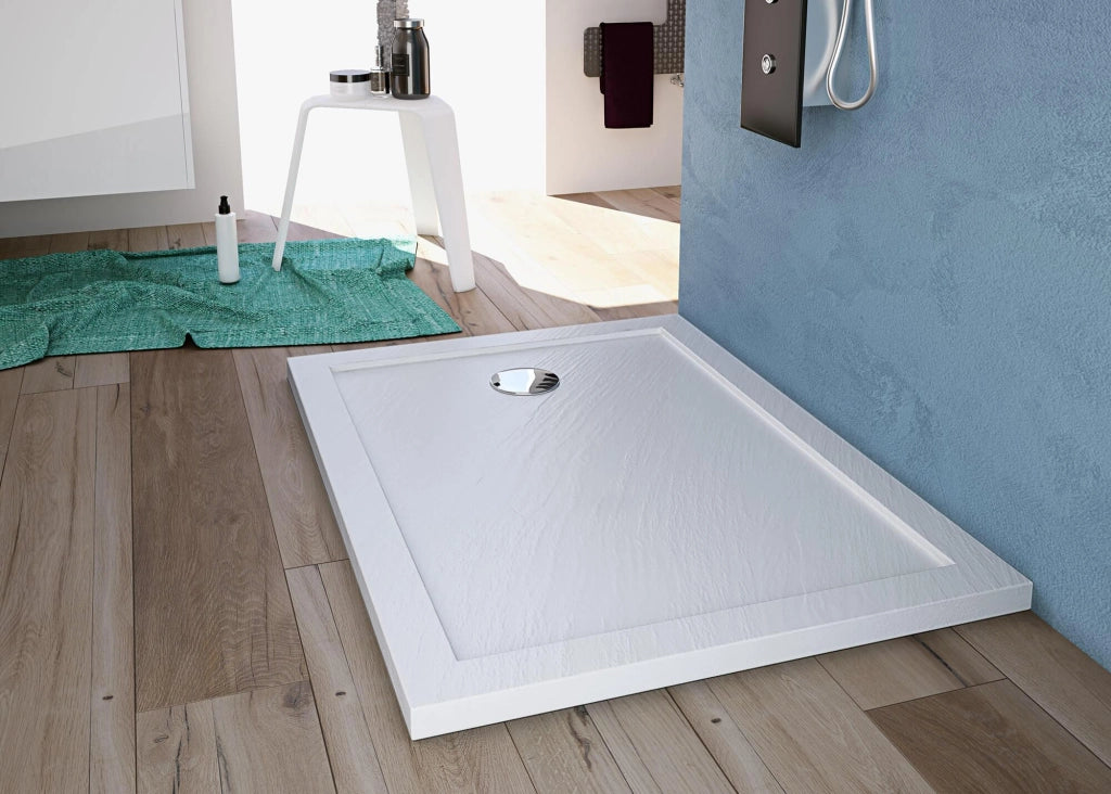 Piatto Doccia 75x160 cm in Acrilico Fosterberg Floret Bianco