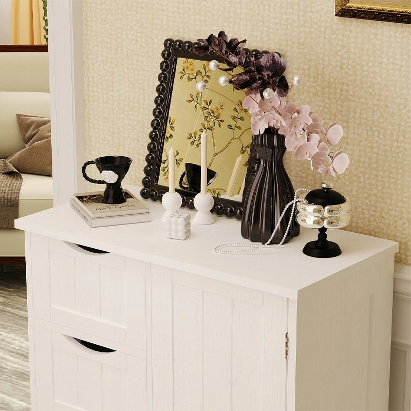ARMADIO SCAFFALE COMÒ BAGNO INGRESSO 3 CASSETTI BIANCO ALTEZZA 80 CM