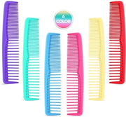 Set di pettini colorati - Ordina e stila - 6 pezzi - Rosso, Blu, Verde, Viola, Rosa, Giallo