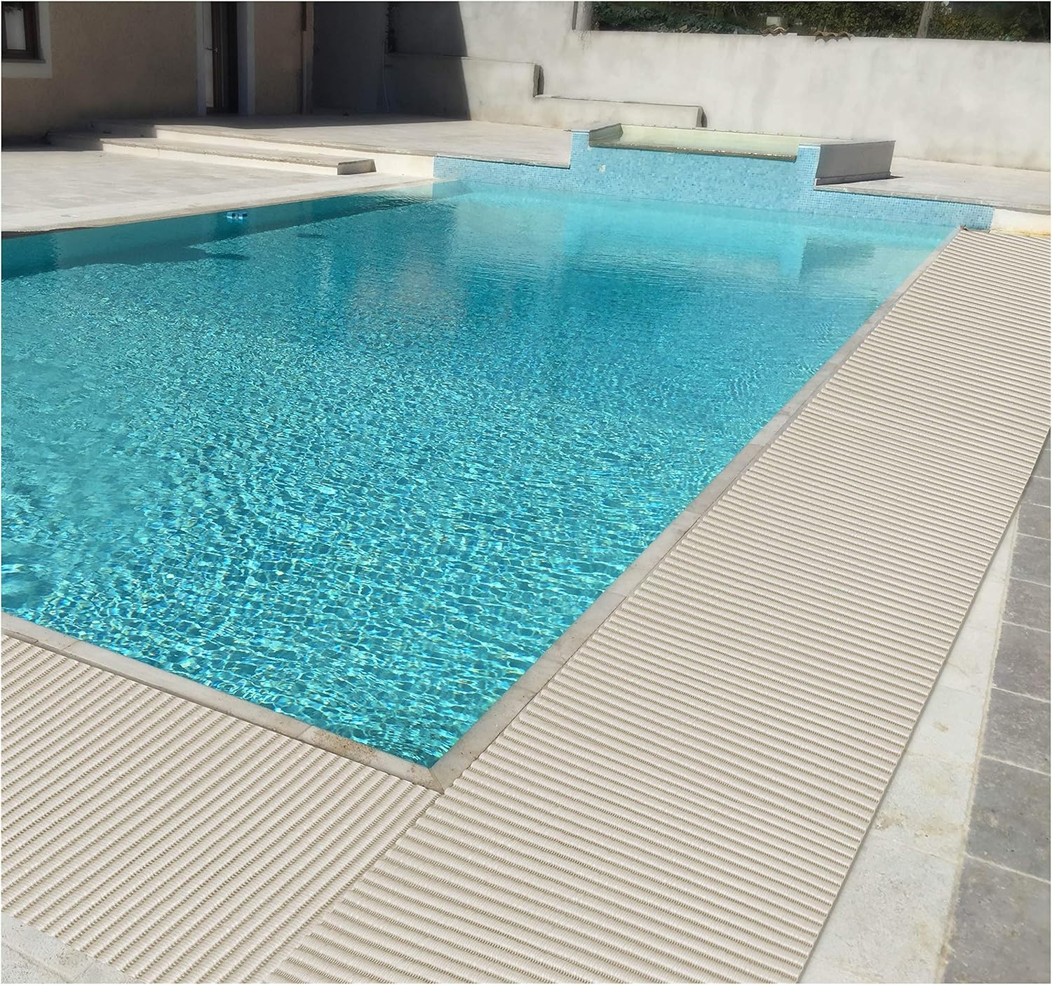 Tappeto Gomma Bordo Piscina Rotolo 15 MT Multiuso Lavello Beige