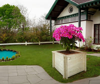 L?aiuola di giardino sopraelevata in legno - 78x78x57 cm - Timbela M621