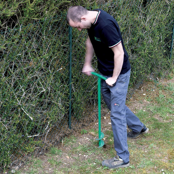TRIVELLA A MANO MANUALE PER BUCHI FORI TERRENO CAVABUCHE Ø10cm H.100cm RIBIMEX