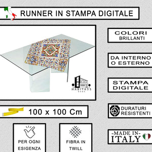 Runner da Tavola, Centrotavola Moderno per Mobili da interno o esterno Made in Italy (Foglie)