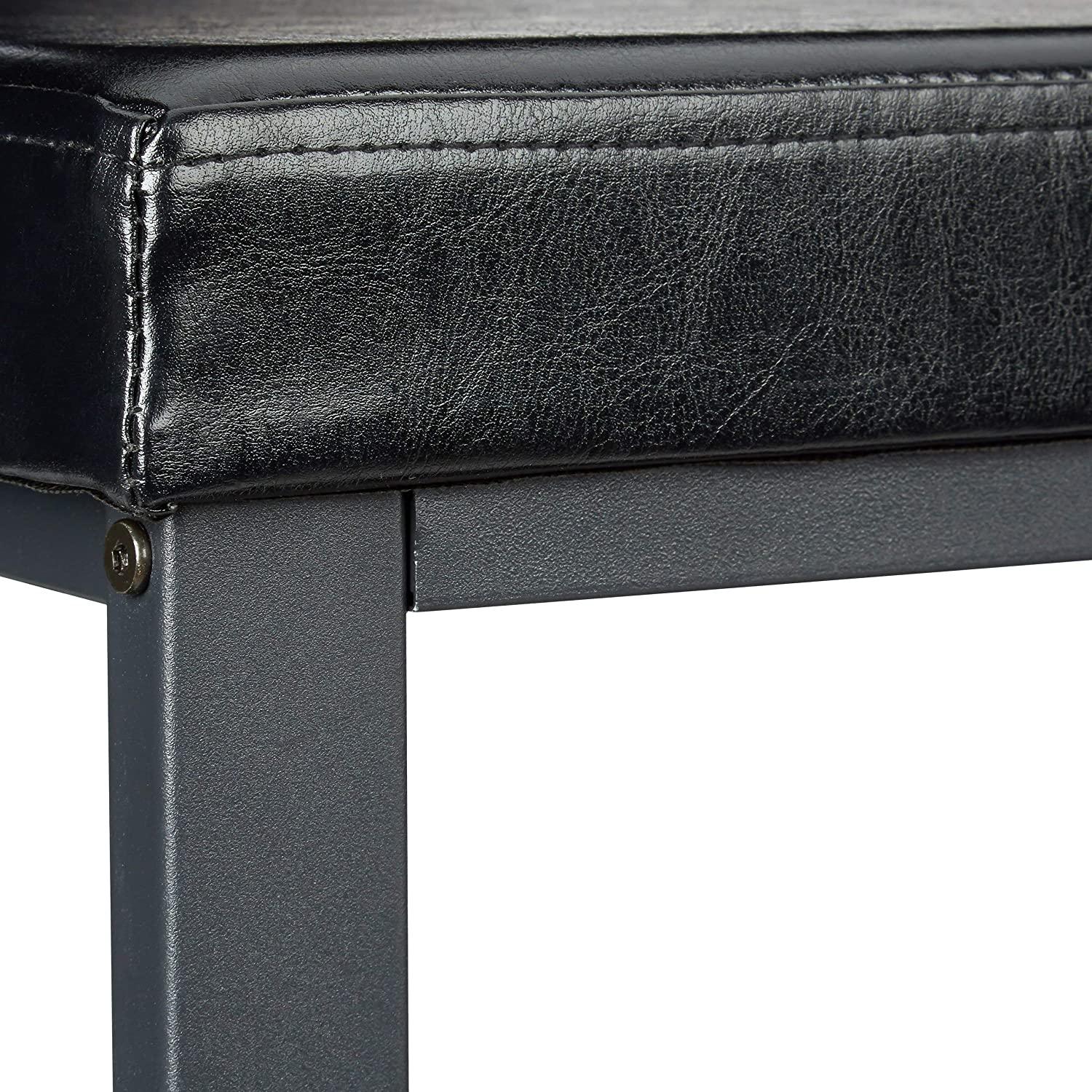 Panca portascarpe panca mobile sgabello sintetico 2 livelli nero 13_0000360_3