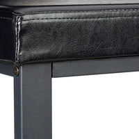 Panca portascarpe panca mobile sgabello sintetico 2 livelli nero 13_0000360_3