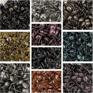 Bullette Tappezzeria 100pz | Chiodi Decorativi | Arredamento Restauro Mobili | Nickel Satinato