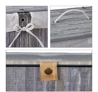 Cesto portabiancheria cesto 2 scomparti con sacco 95 litri bambù grigio 13_0001904_5