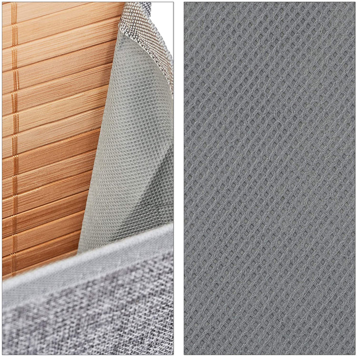 Organizer da parete e porta mobile accessorio bagno bambù e grigio 13_0001731