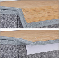 Cestello pieghevole con coperchio cesto portabiancheria sporca 60 litri manici 13_0000820