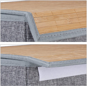 Cestello pieghevole con coperchio cesto portabiancheria sporca 60 litri manici 13_0000820