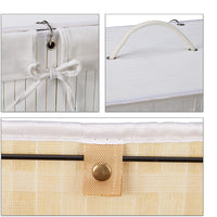 Cesto portabiancheria cesto 2 scomparti con sacco 95 litri bambù bianco 13_0001904_2