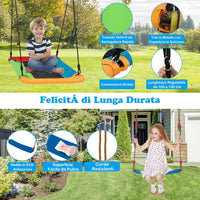 Set di Altalene da Interno e da Esterno, 3 in 1 Altalena da Giardino per Bambini, Corde Regolabili, per Giardino e Parco, Portata 300 kg