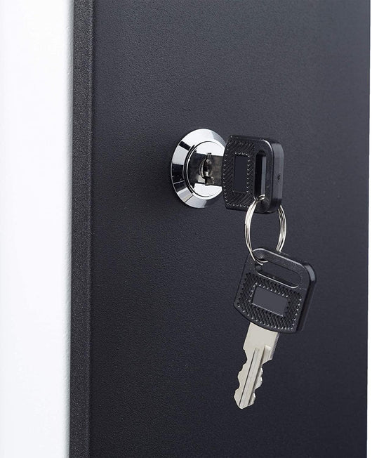 Cassetta postale moderna da parete design acciaio bicolore 35 cm bianco nero 13_0000471_3