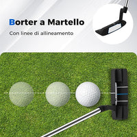 Set Completo di Mazze da Golf con Sacca a Treppiede, Include con Driver 1 da 460CC, Legno 3, Ibrido, Ferri 5, 6, 7, 8, 9, P, S, Putter e Copertura Antipioggia per Destrimani