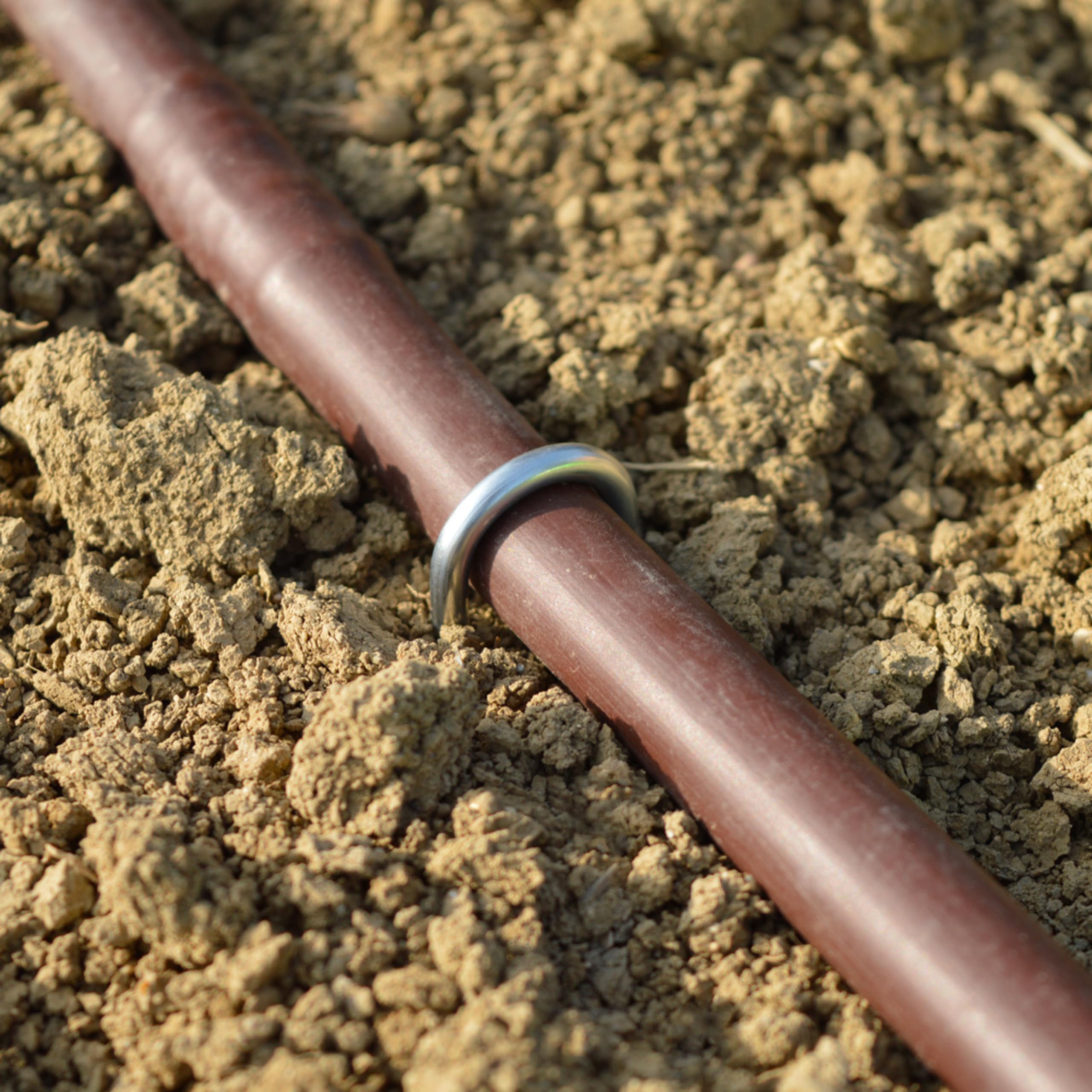 Picchetti Tubo Irrigazione in Acciaio FE37, Set 300 Picchetti Ancoraggio ø3 mm, Picchetti per Irrigazione 17 cm, Picchetti a U