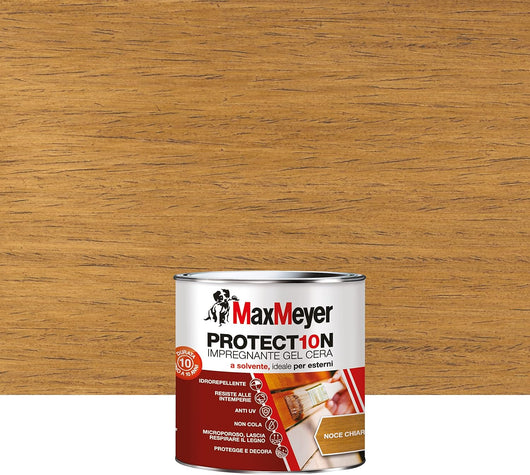Impregnante a Solvente per Esterni PROTECT10N, Noce Chiaro, 2.5L