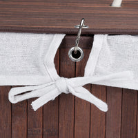 Cesto portabiancheria cesto 2 scomparti con sacco 95 litri brown bambù 13_0001904