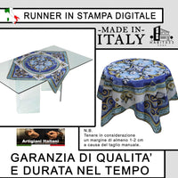 Runner da Tavola, Centrotavola Moderno per Mobili da interno o esterno Made in Italy (Giglio Bianco)
