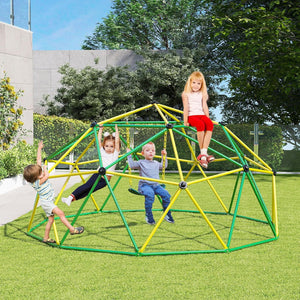 Cupola di Arrampicata con Altalena, Struttura per Arrampicata per Interno ed Esterno con Portata di 363 kg, Parco Giochi per Bambini da 3 a 10 Anni (Verde)