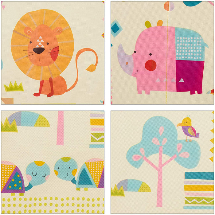 Sgabello contenitore per giocattoli, pouf portaoggetti per bambini giallo 13_0002763_2