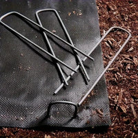 Picchetti telo Pacciamatura in Acciaio FE37, 300 pz Picchetti a U ø3 mm 17x3x17 cm, Picchetti Giardino, Chiodi per Telo, Prato Sintetico