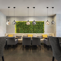 Paralume In Vetro Soffiato Ambra Specchiato