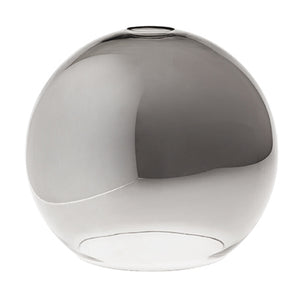 Paralume In Vetro Soffiato Colore Fumè Specchiato