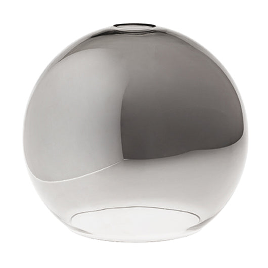 Paralume In Vetro Soffiato Colore Fumè Specchiato