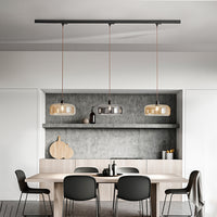 Paralume In Vetro Soffiato Di Colore Ambra Specchiato