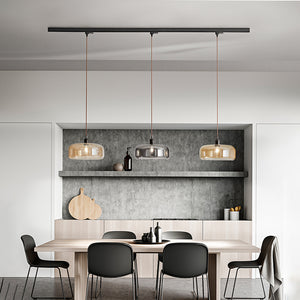 Paralume In Vetro Soffiato Di Colore Ambra Specchiato