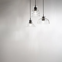 Paralume In Vetro Martellato Trasparente