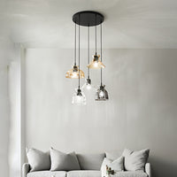 Paralume In Vetro Martellato Trasparente