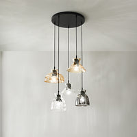 Paralume In Vetro Martellato Trasparente