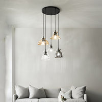 Paralume In Vetro Effetto Martellato Colore Ambra Specchiato