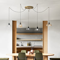 Paralume In Vetro Effetto Martellato Fumé Specchiato