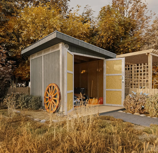 Casetta da Giardino di QUALIT? PREMIUM 5,9m?²-L279xW293cm - TIMBELA M903A