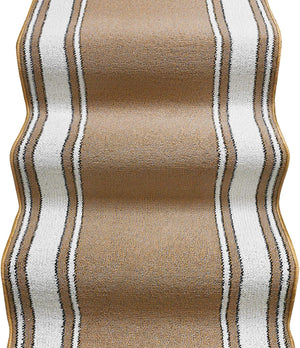 Tappeto Scala Passatoia Ingresso Corsia Scale Antiscivolo Stile Classico Beige 67x280 cm