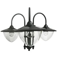 Lampione Luce Solare per Esterno (60x55x189 cm) Accensione/Spegnimento Automatici, con 3 Lampade a Led