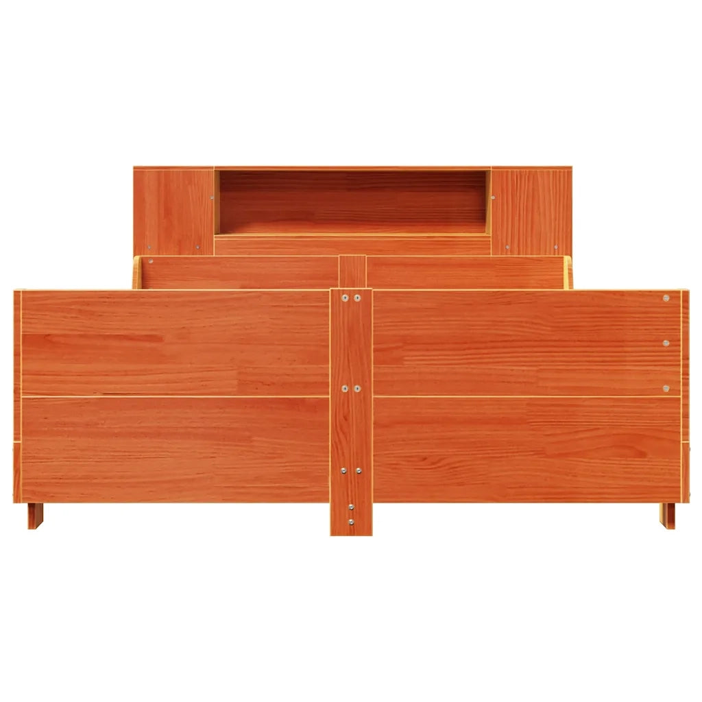 Giroletto senza Materasso Marrone Cera 150x200 cm Legno di Pino